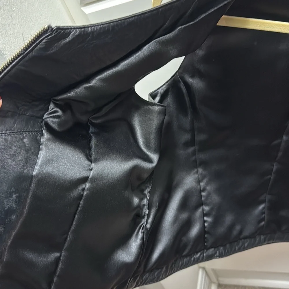 Tribe America leather and nailhead authentic moto vest - Picture 5 of 6